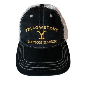 Yellowstone Dutton Ranch Black Baseball Cap Gray Mesh Back Adjustable NWOT